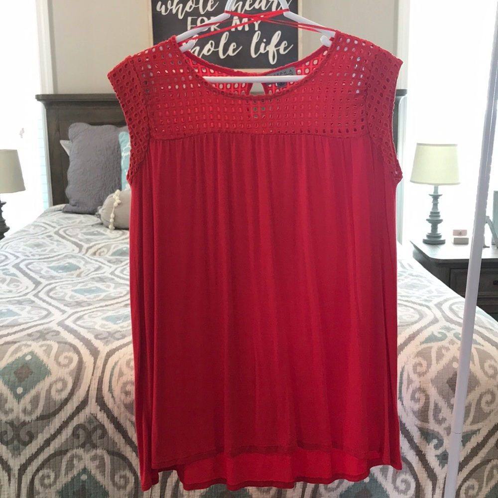 Red blouse